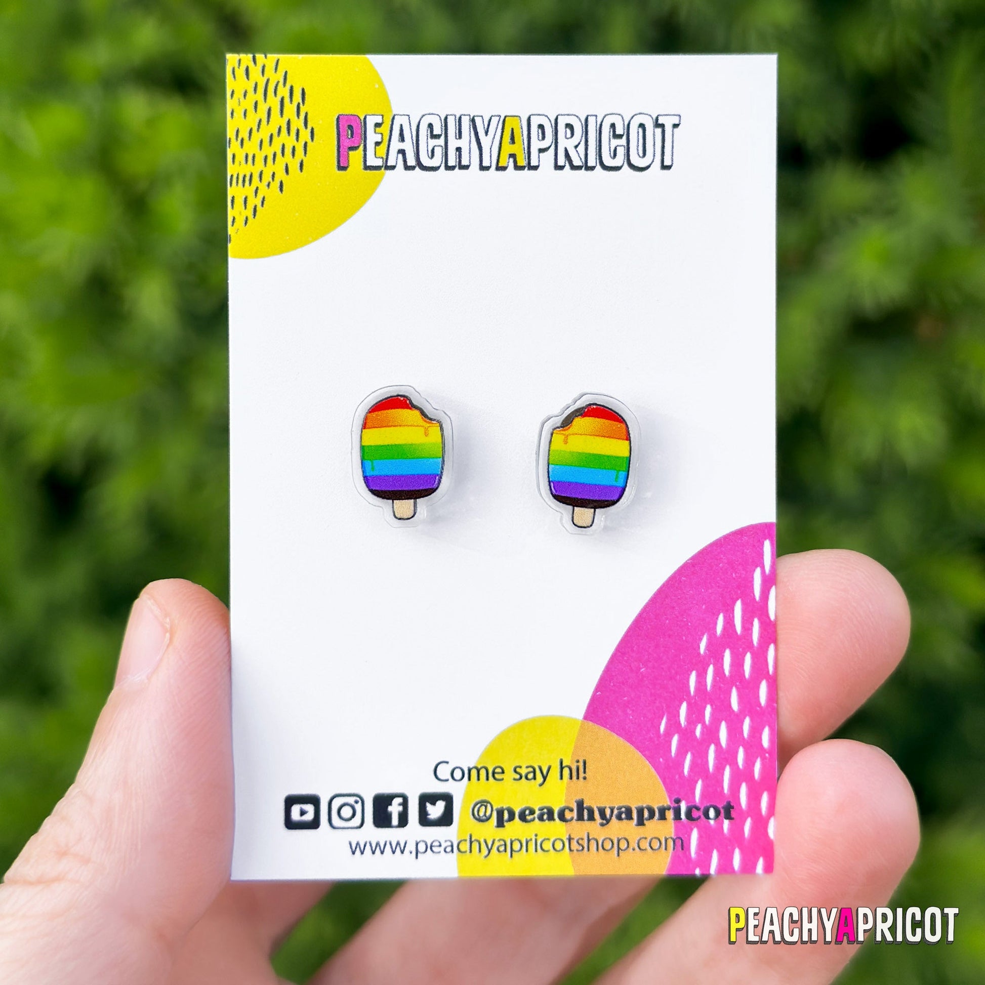 Boucles d'oreilles en acrylique Rainbow Pride