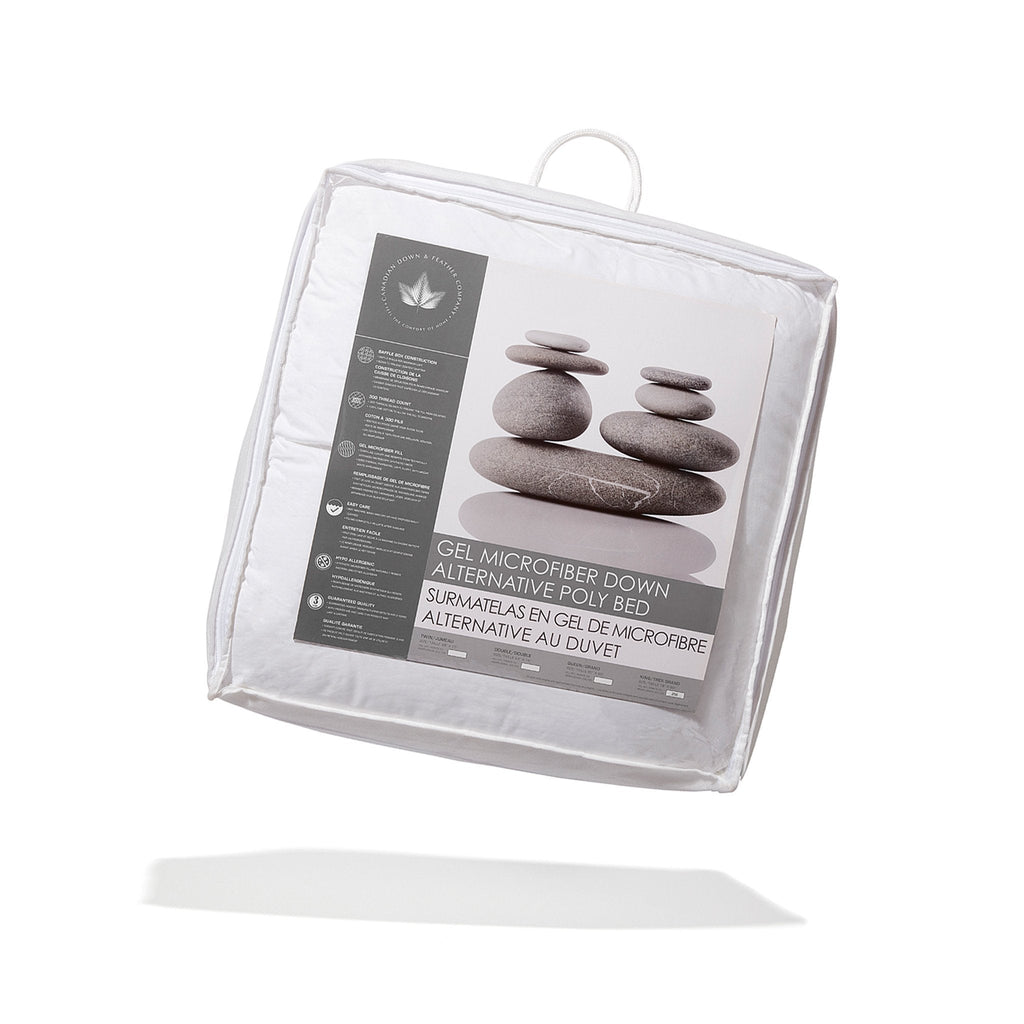 Matelas en polyester gel microfibre alternative au duvet