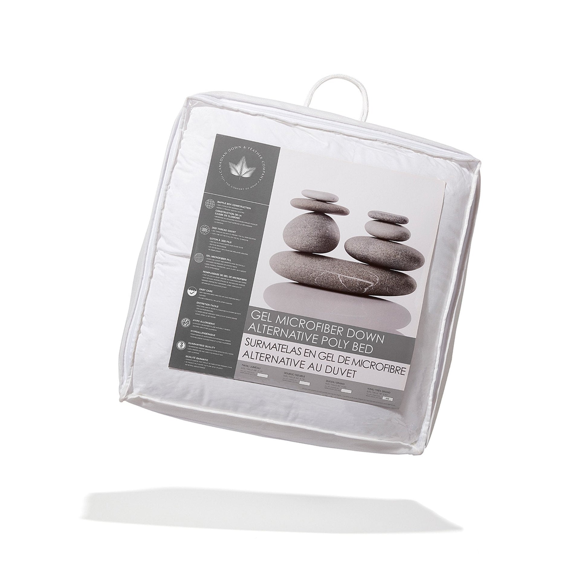 Matelas en polyester gel microfibre alternative au duvet