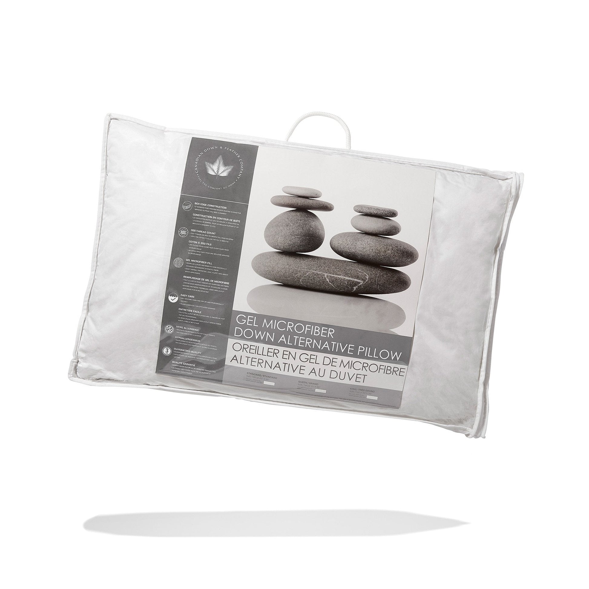 Oreiller en microfibre de gel, alternative au duvet