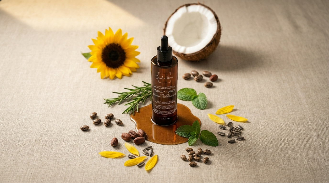 Canadian Grace Rosemary + Castor Hair Oil  - The Ultimate Root Revival For Scalp Activation & Growth Support