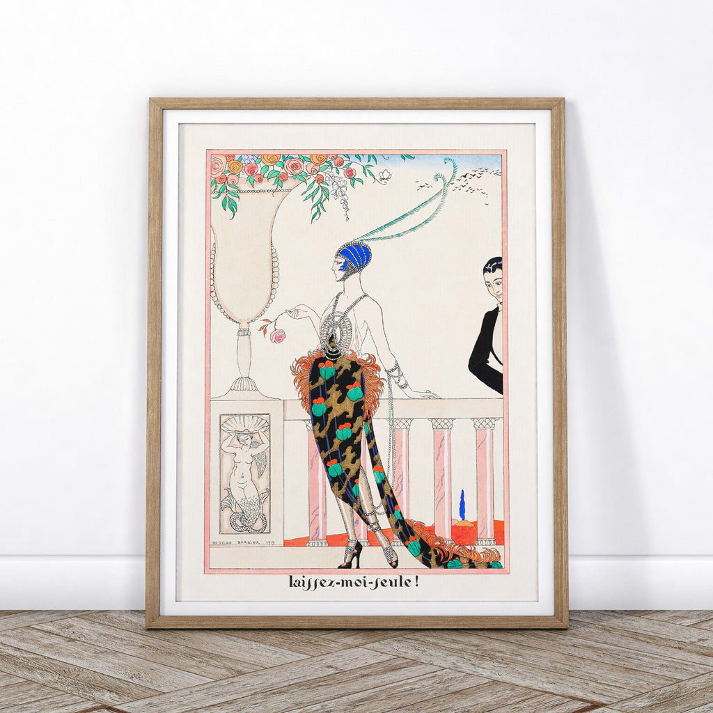 George Barbier Laissez-Moi Seule Art Print – Art Deco Fashion Poster