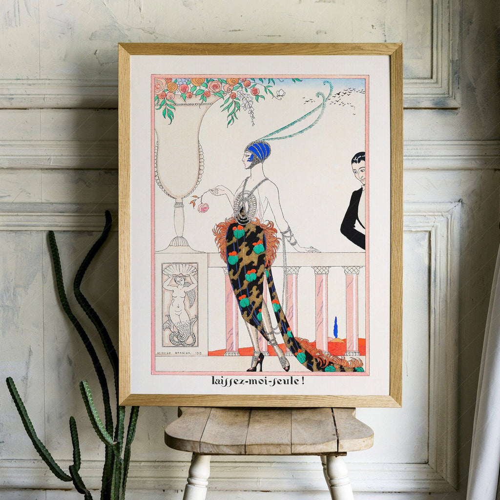 George Barbier Laissez-Moi Seule Art Print – Art Deco Fashion Poster
