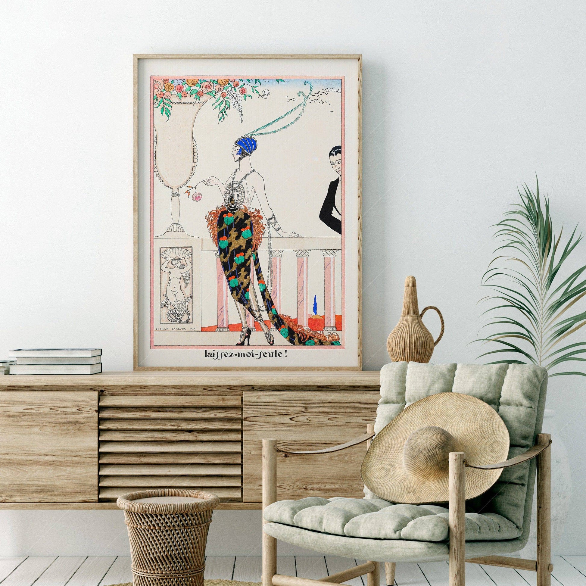 George Barbier Laissez-Moi Seule Art Print – Art Deco Fashion Poster