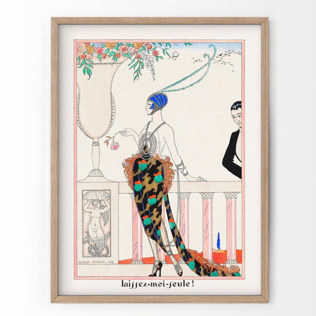 George Barbier Laissez-Moi Seule Art Print – Art Deco Fashion Poster