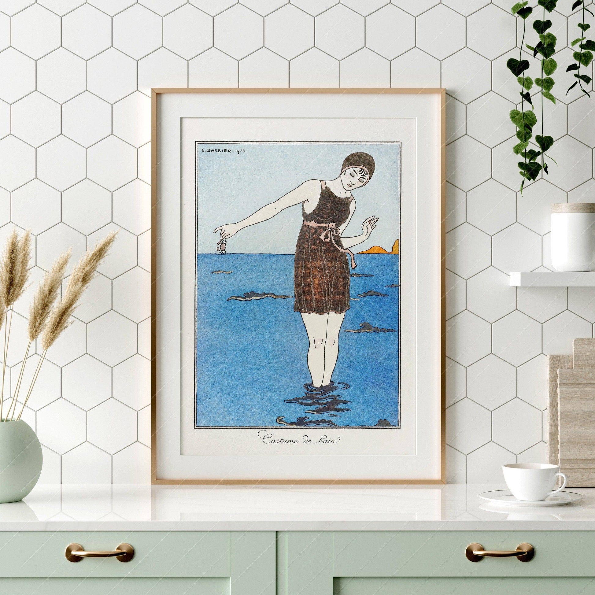 George Barbier Costume de Bain Art Print – Art Deco Fashion Poster