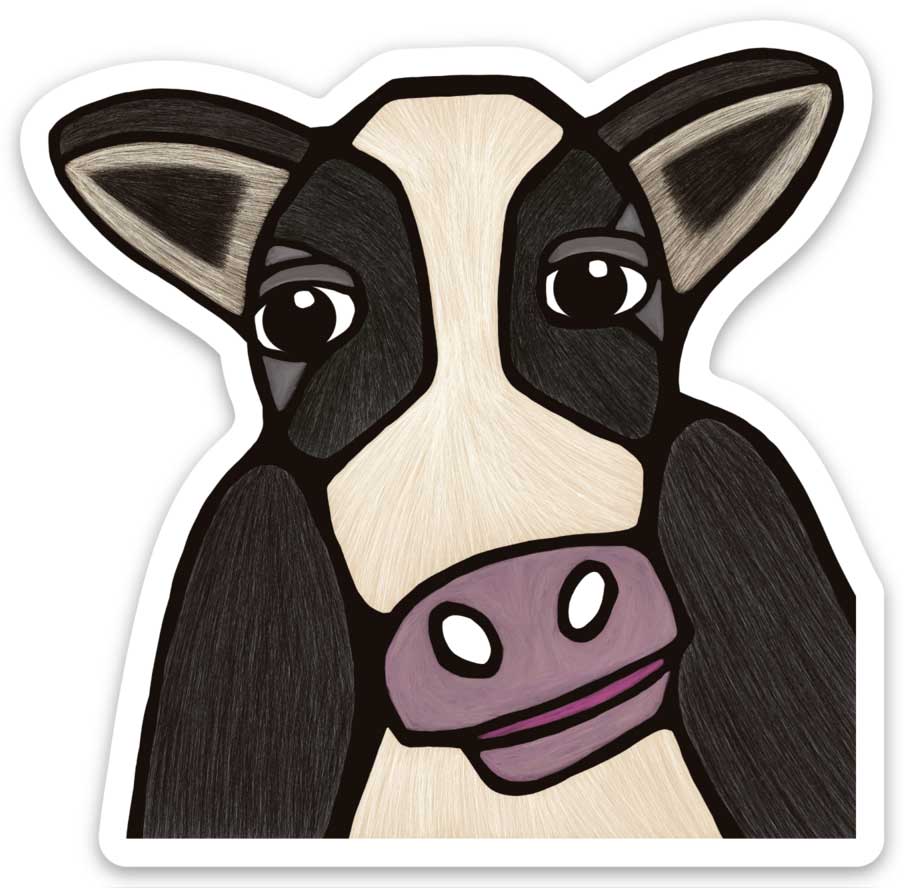 Autocollant en vinyle - Gertie la vache