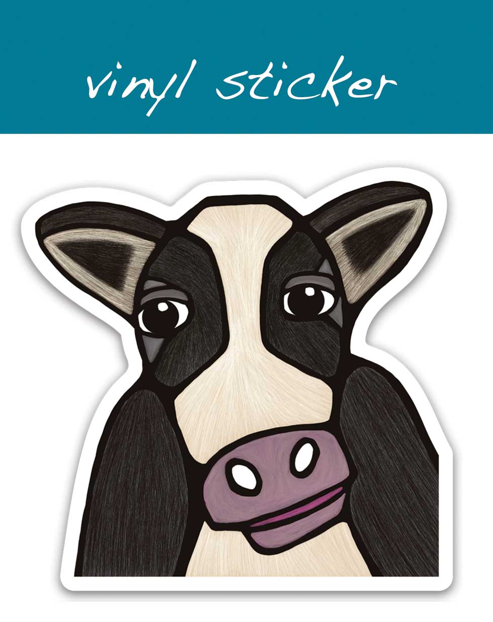 Autocollant en vinyle - Gertie la vache