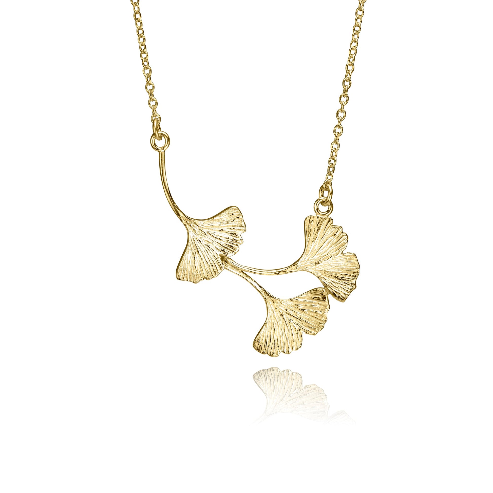 Collier de feuilles de ginkgo tombantes