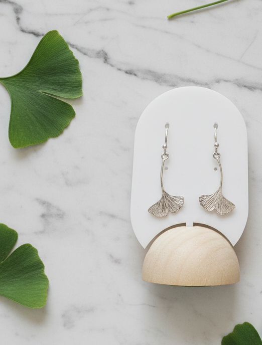 Ginkgo Dangle Earrings - Small