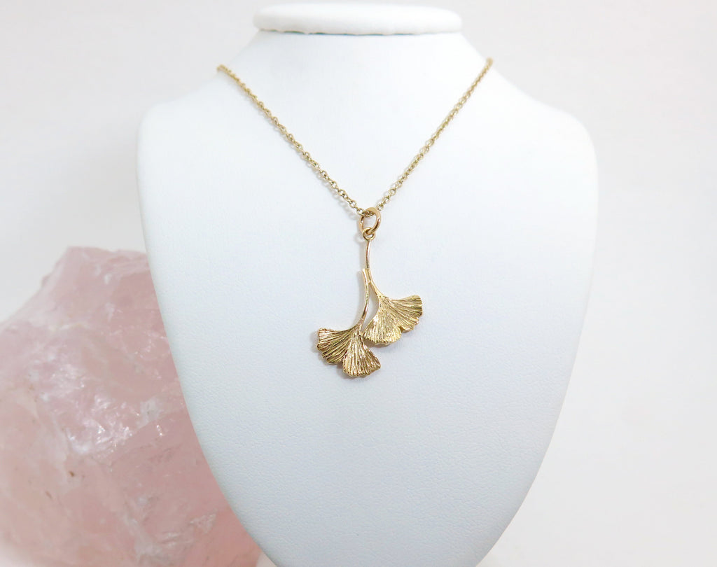 Ginkgo Collection - Double Ginkgo Pendant