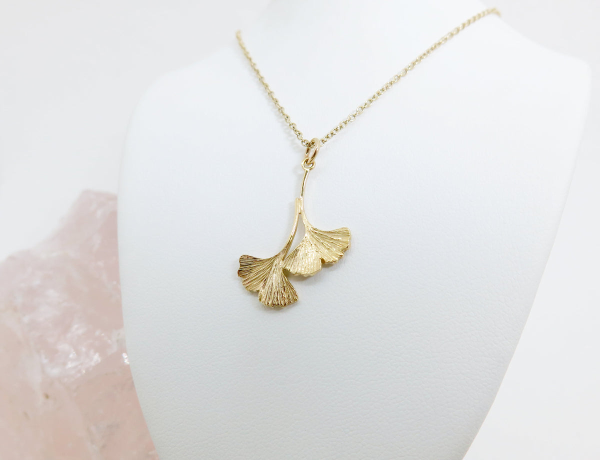 Double Ginkgo Pendant