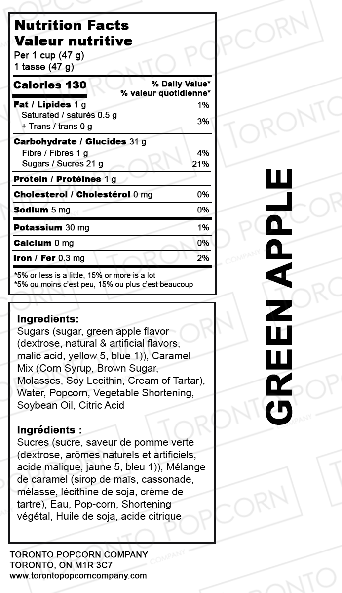 Popcorn à la pomme verte