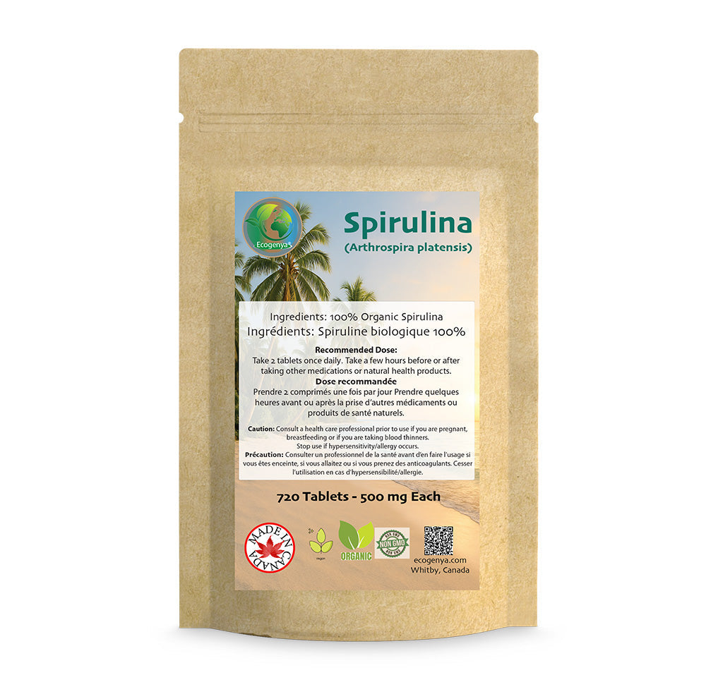Ecogenya Daily Greens Spirulina Tablets – Premium Spirulina, Single Ingredient