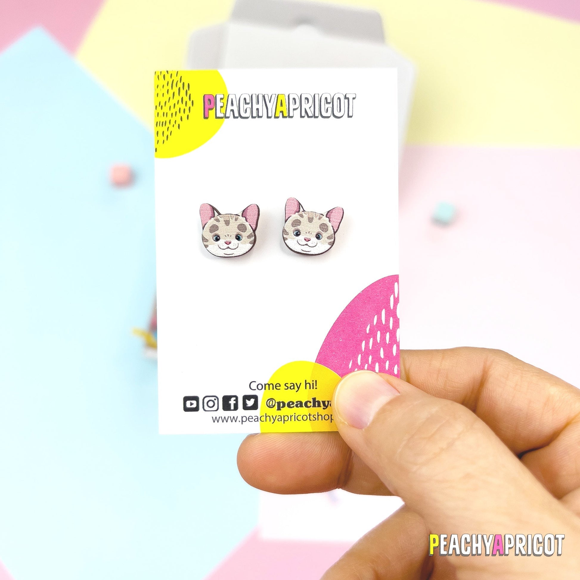 Boucles d'oreilles chat - Gingembre