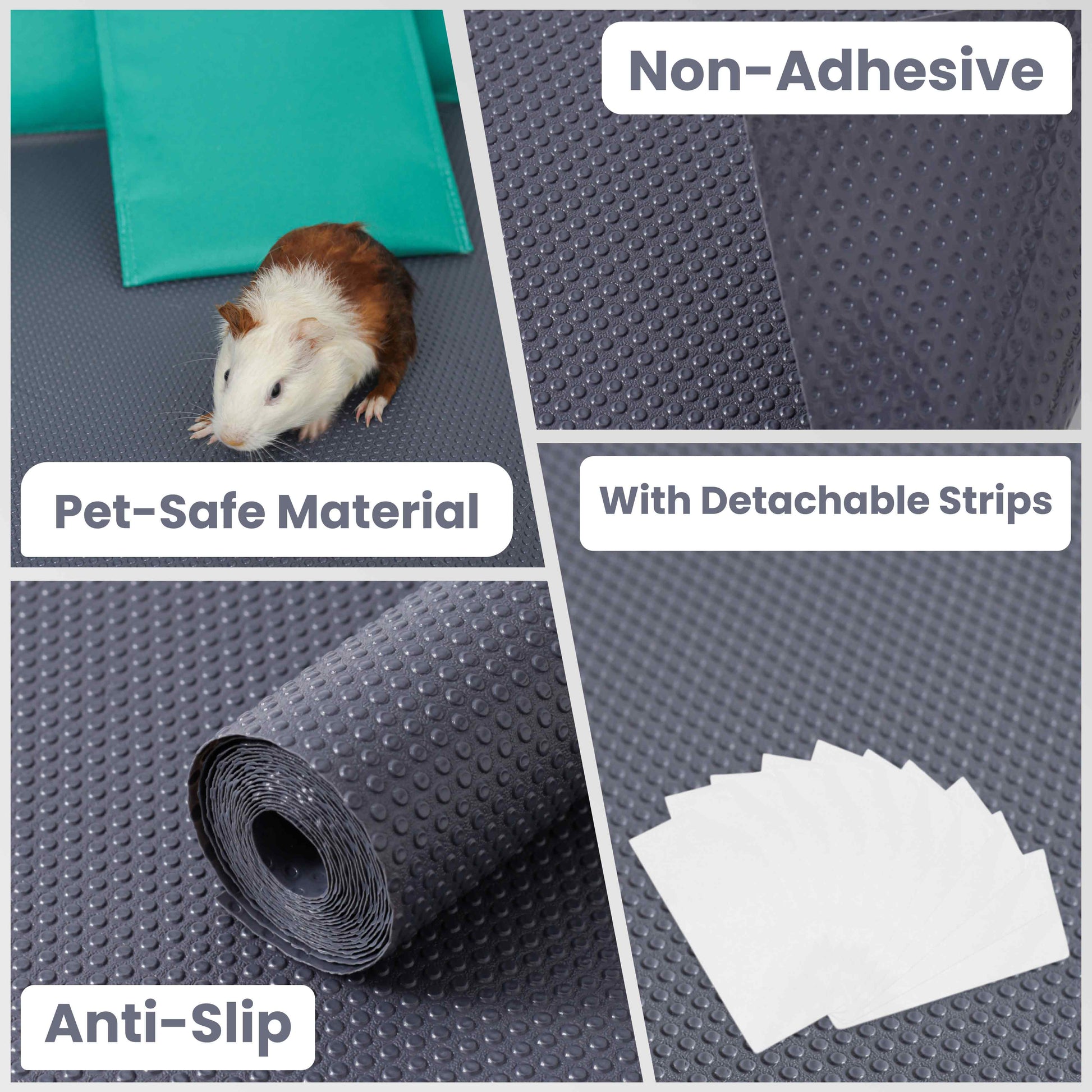 Tapis de cage polyvalent en EVA – pour lapins, cochons d'Inde et reptiles, facile à découper, 45,7 cm × 200,7 cm