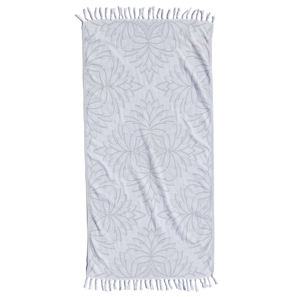 Serviettes turques Canada | Serviette de corps | Gris et blanc