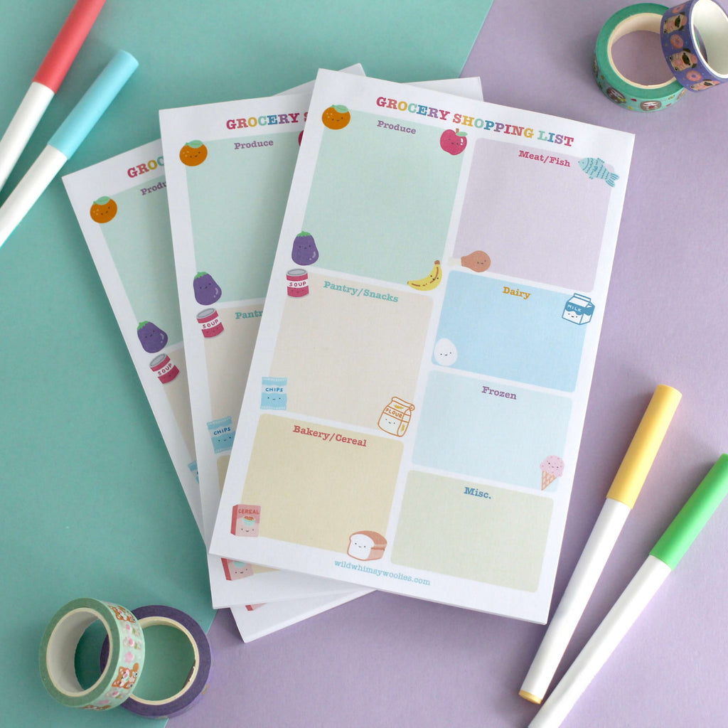 Bloc-notes pour liste de courses (5,5″ x 8,5″)