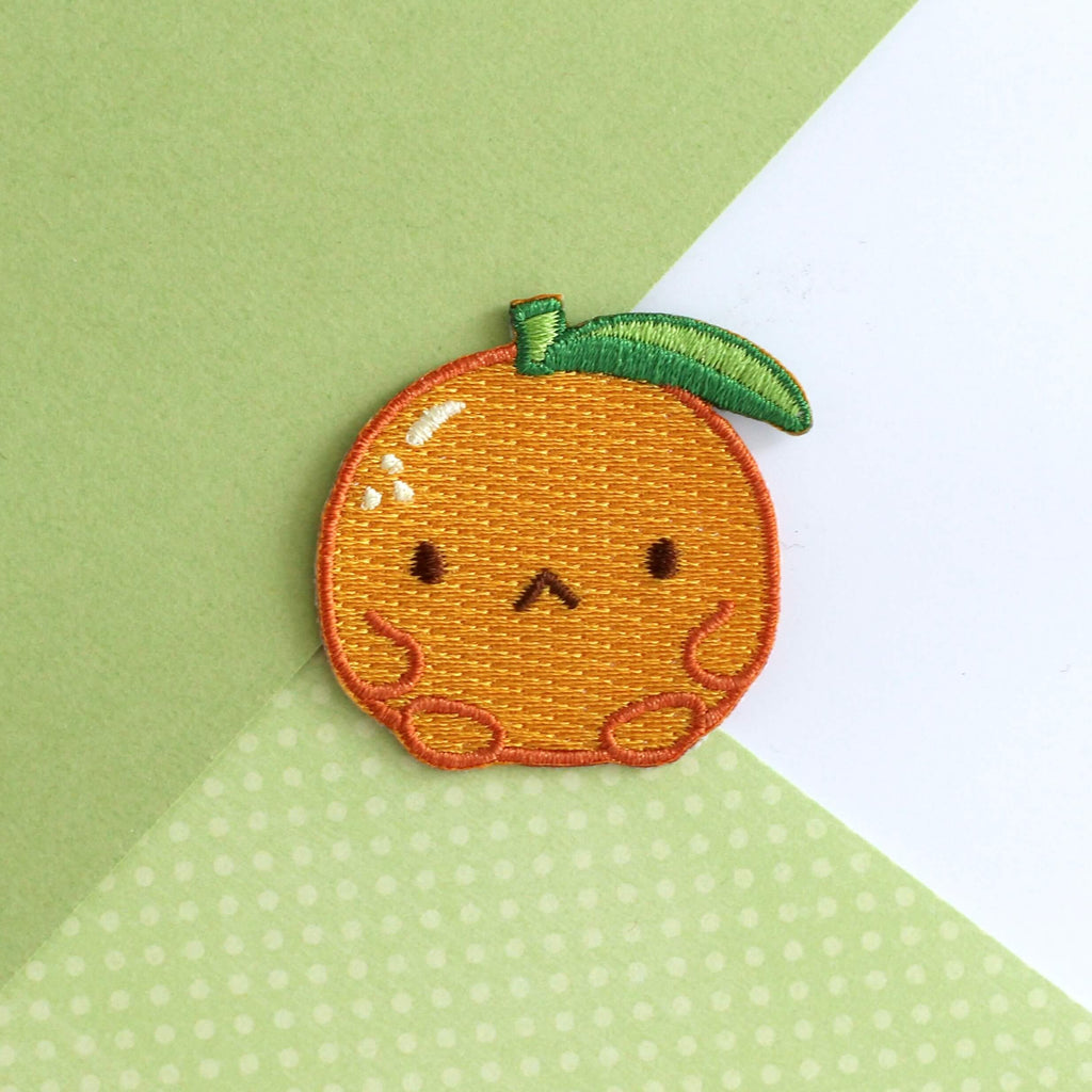 Grumpy Clementine Embroidered Iron-On Patch