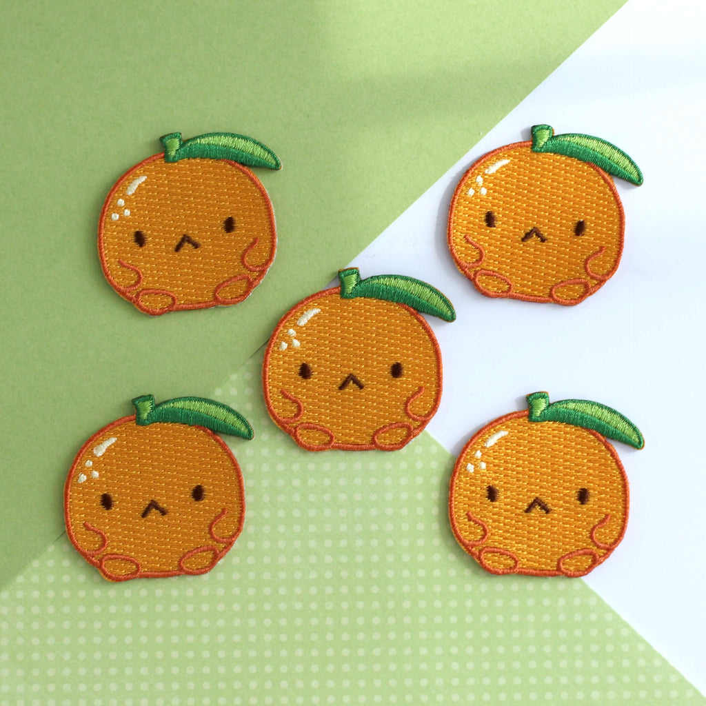 Grumpy Clementine Embroidered Iron-On Patch