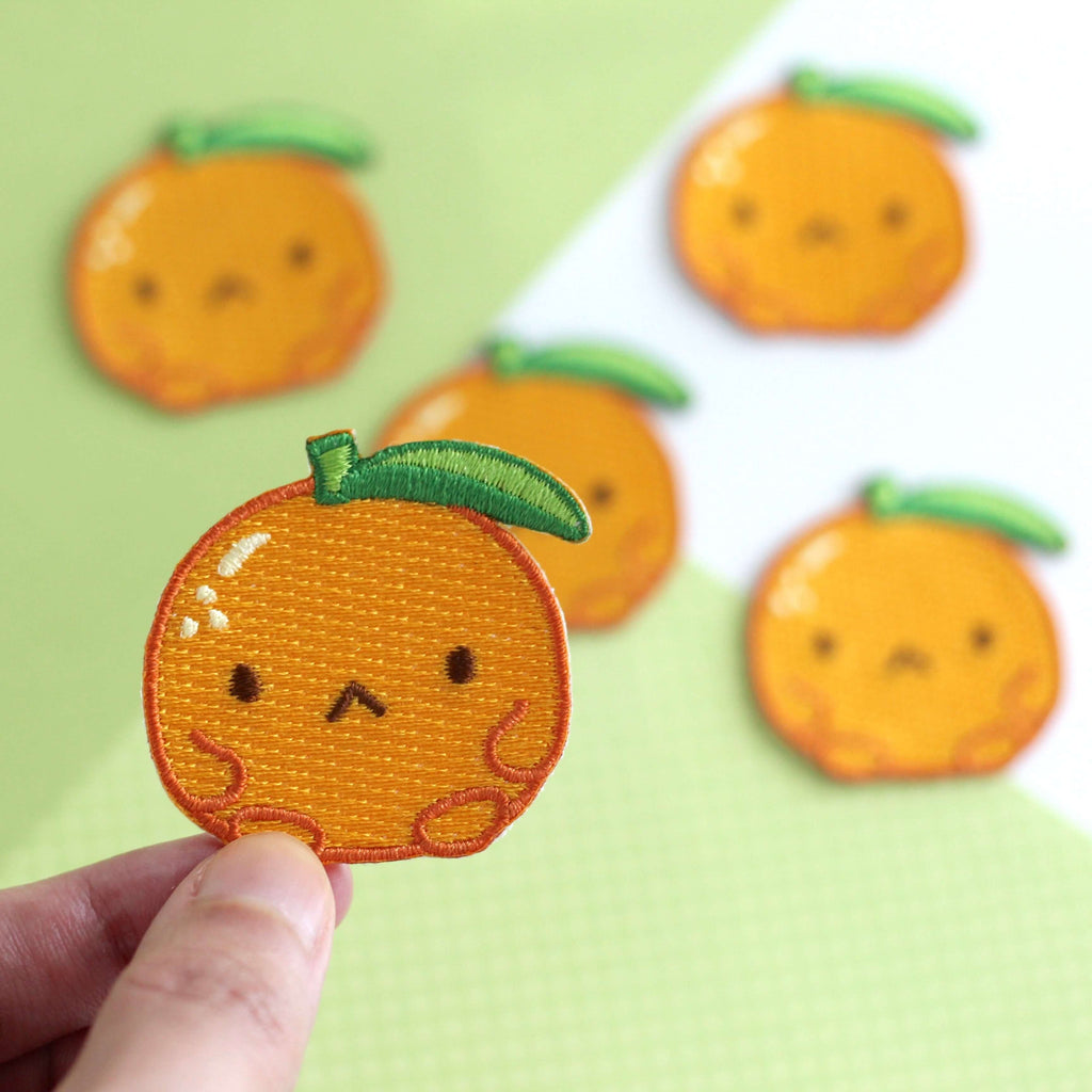 Grumpy Clementine Embroidered Iron-On Patch