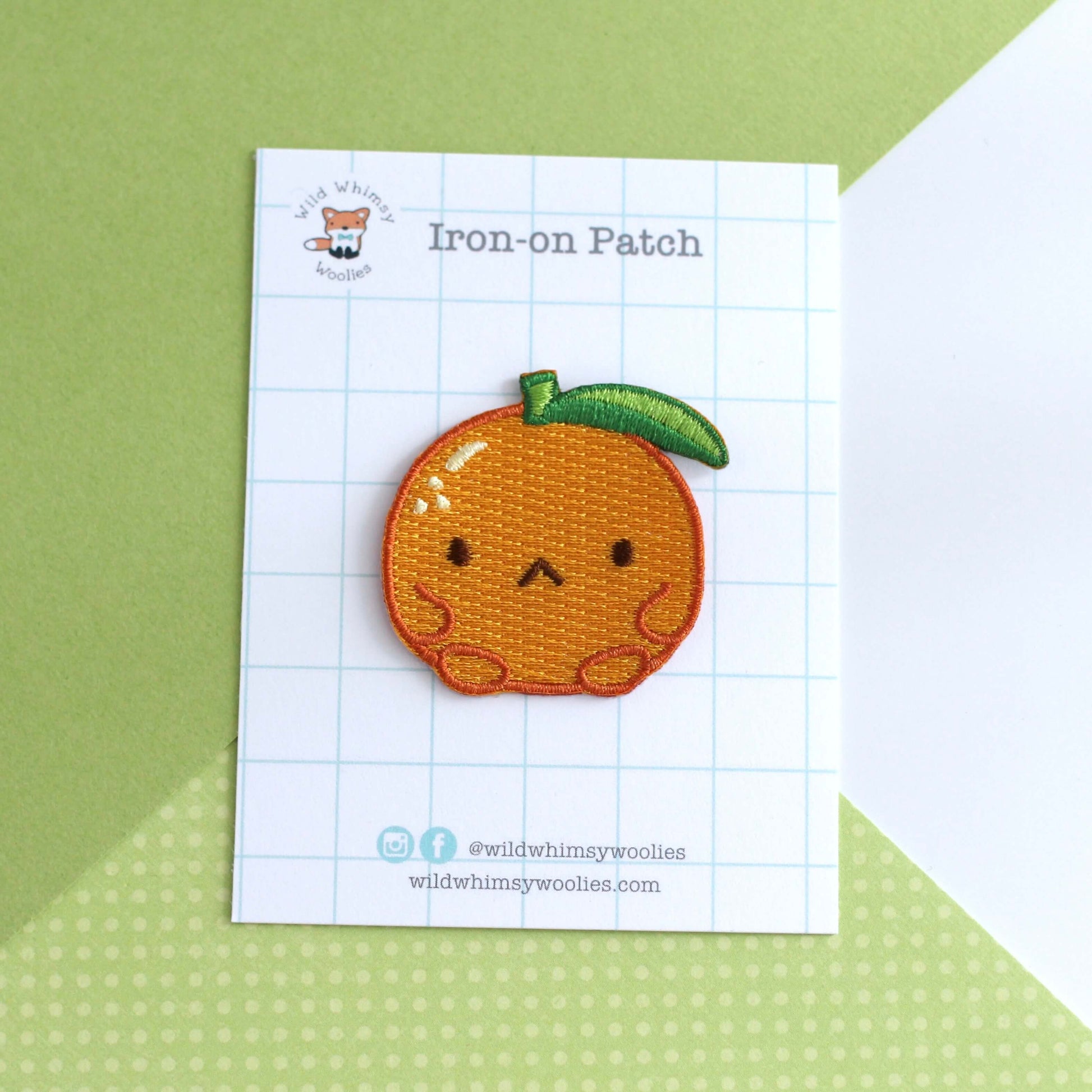 Grumpy Clementine Embroidered Iron-On Patch