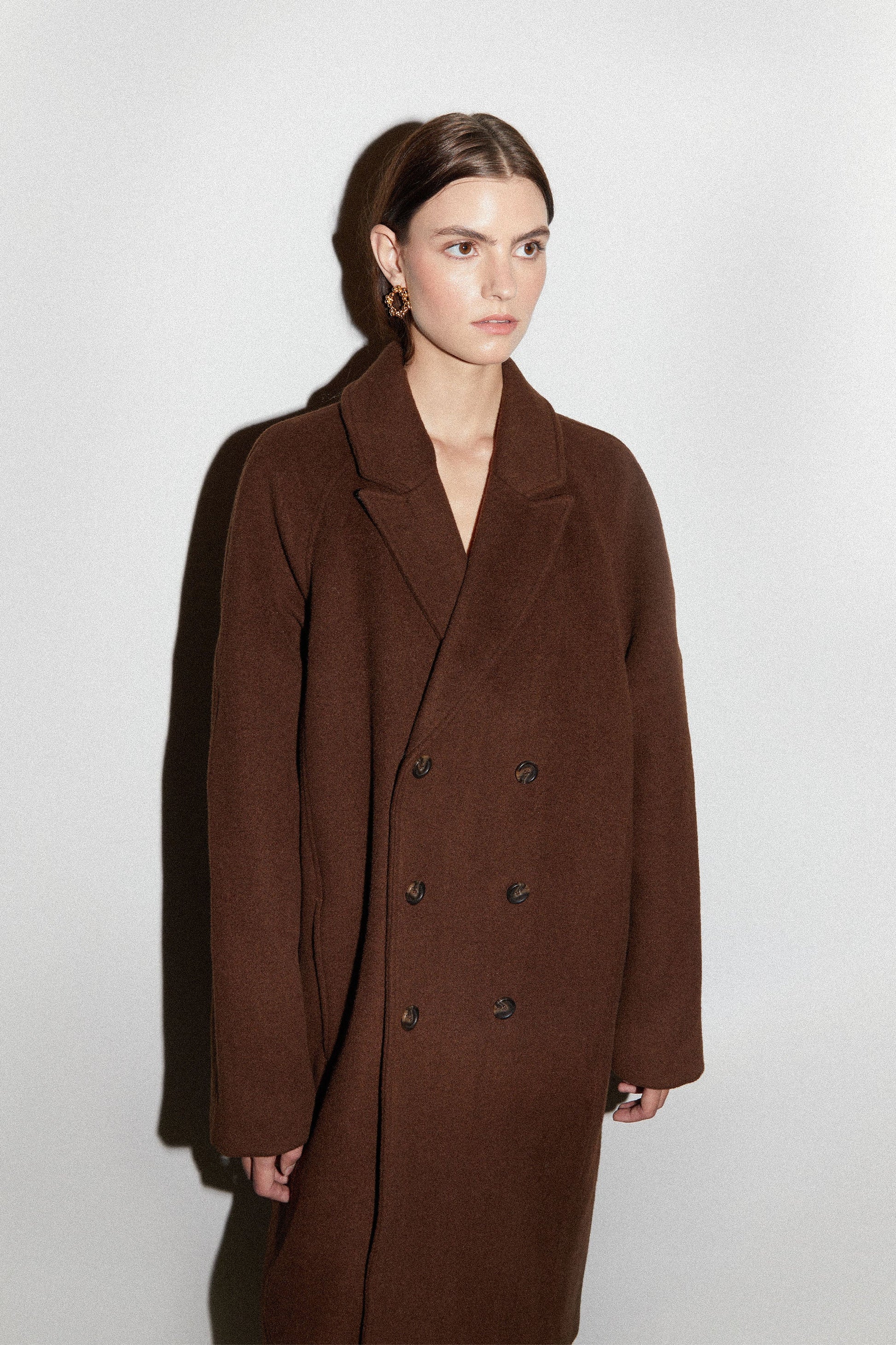 MANTEAU EN MÉLANGE DE LAINE