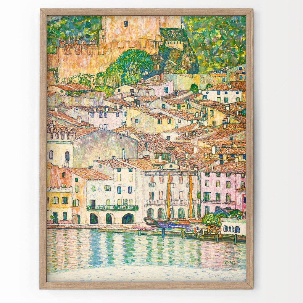 Gustav Klimt Malcesine at Lake Garda Art Print – Italian Landscape Poster