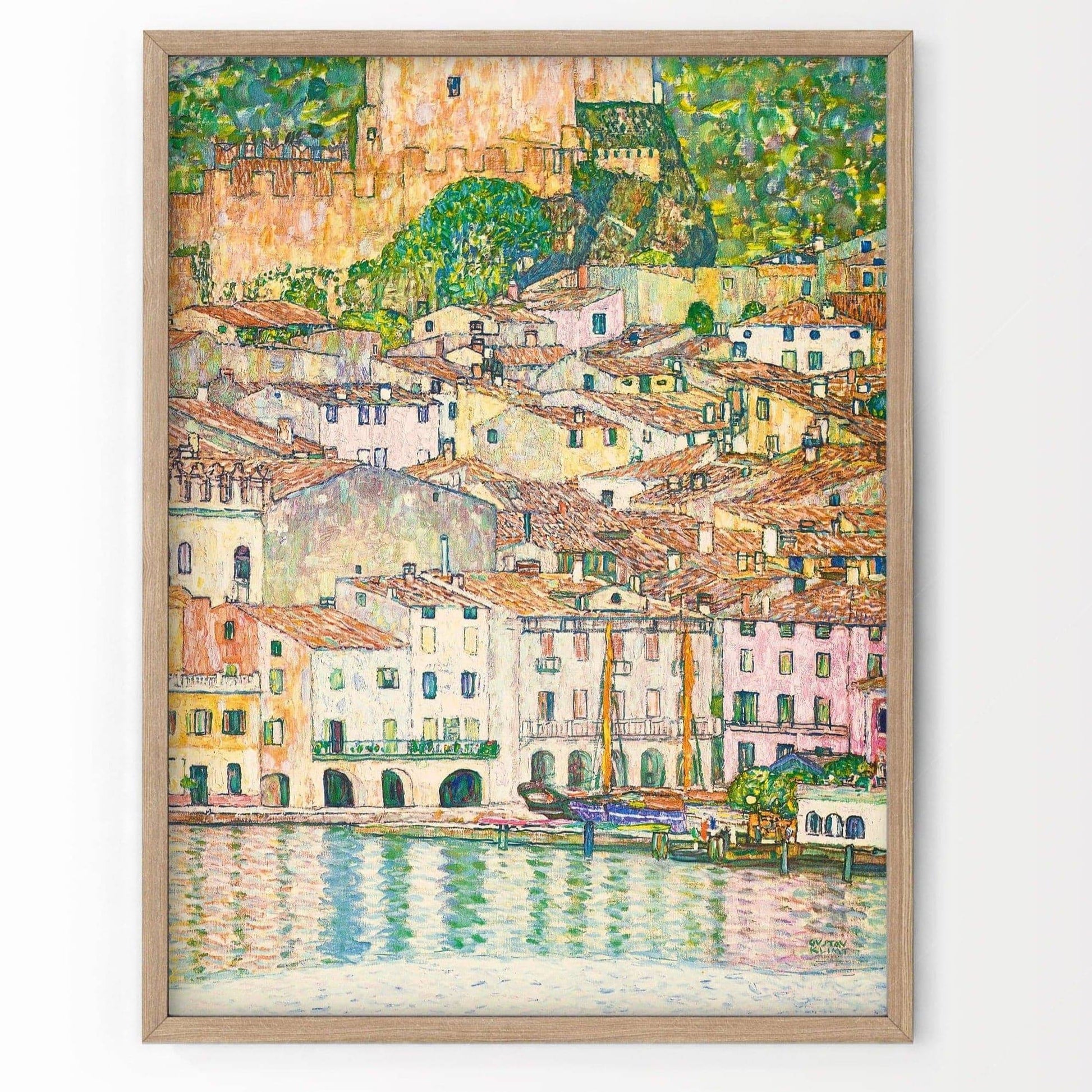 Gustav Klimt Malcesine at Lake Garda Art Print – Italian Landscape Poster