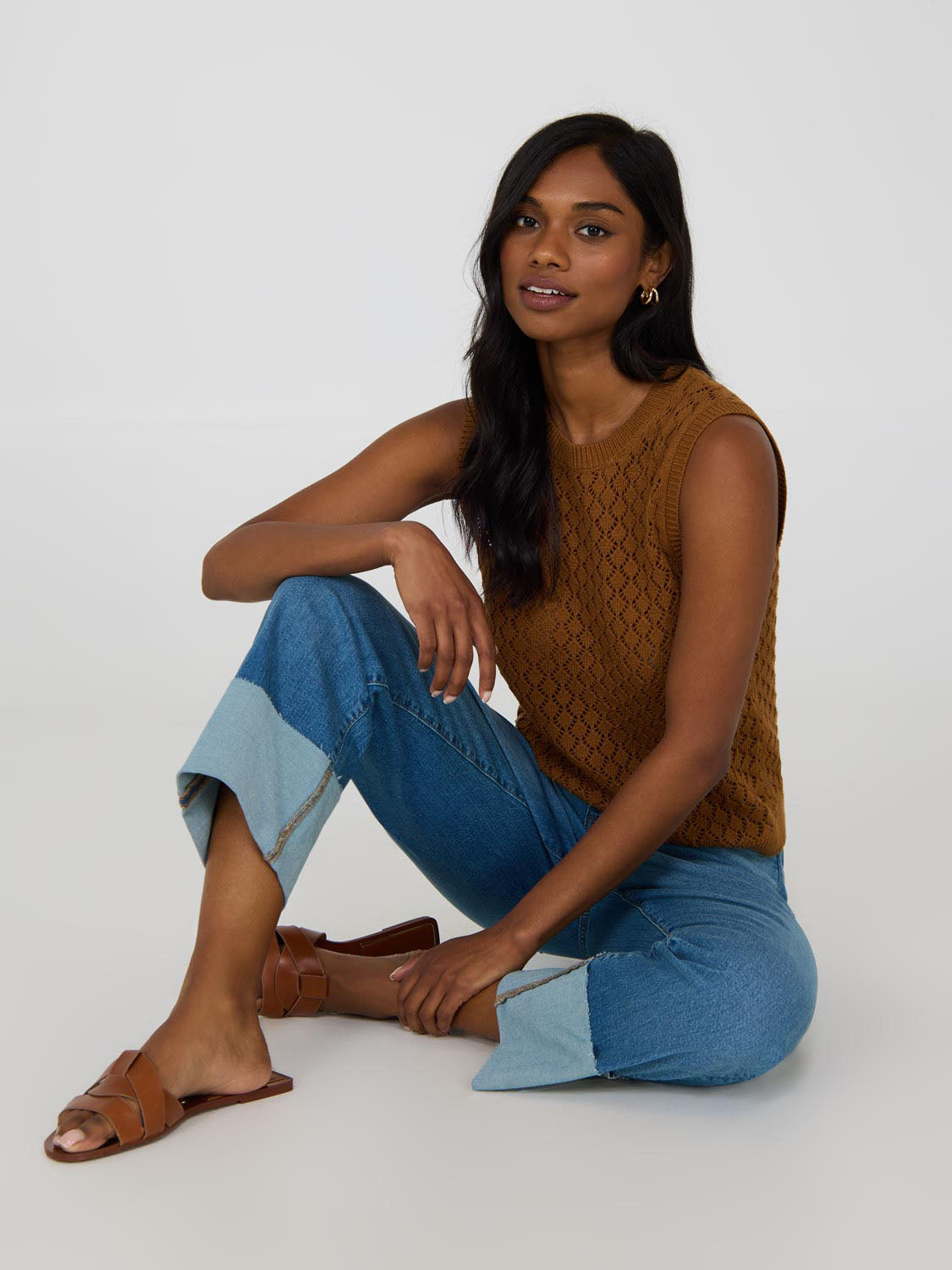 Gilet pull à losanges