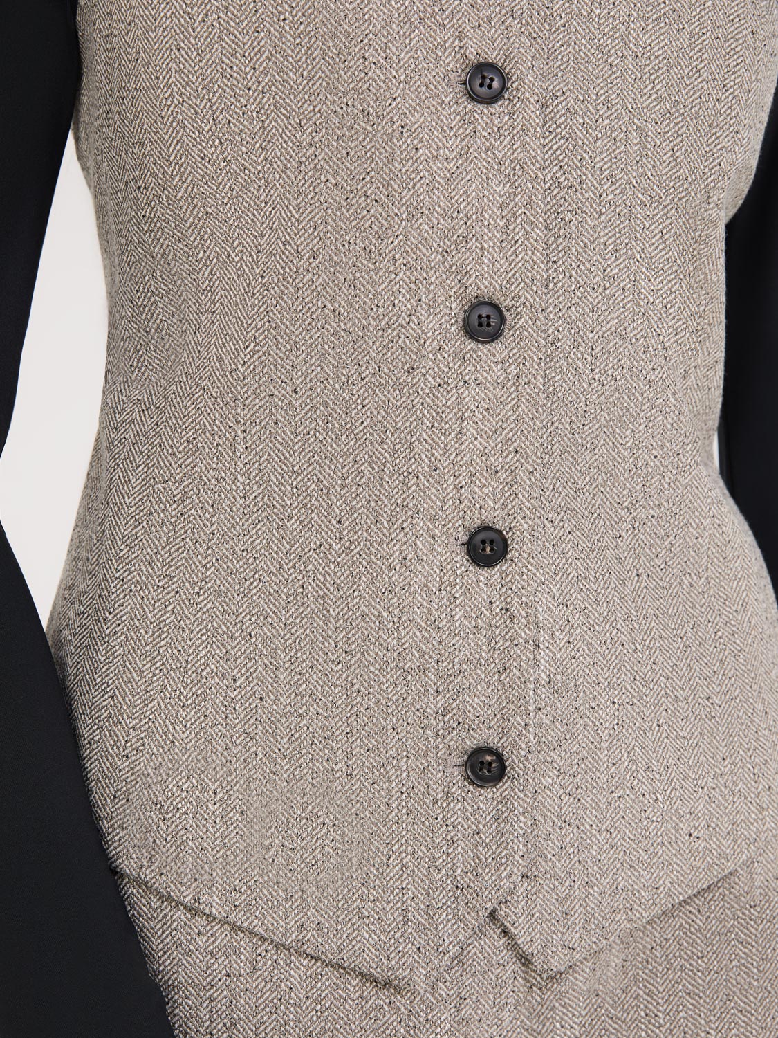 Gilet boutonné à chevrons