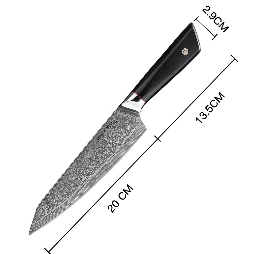 HAGAKURE 21 | Chef Knife Knife 8" - 67 Layer AUS 10 Damascus Steel