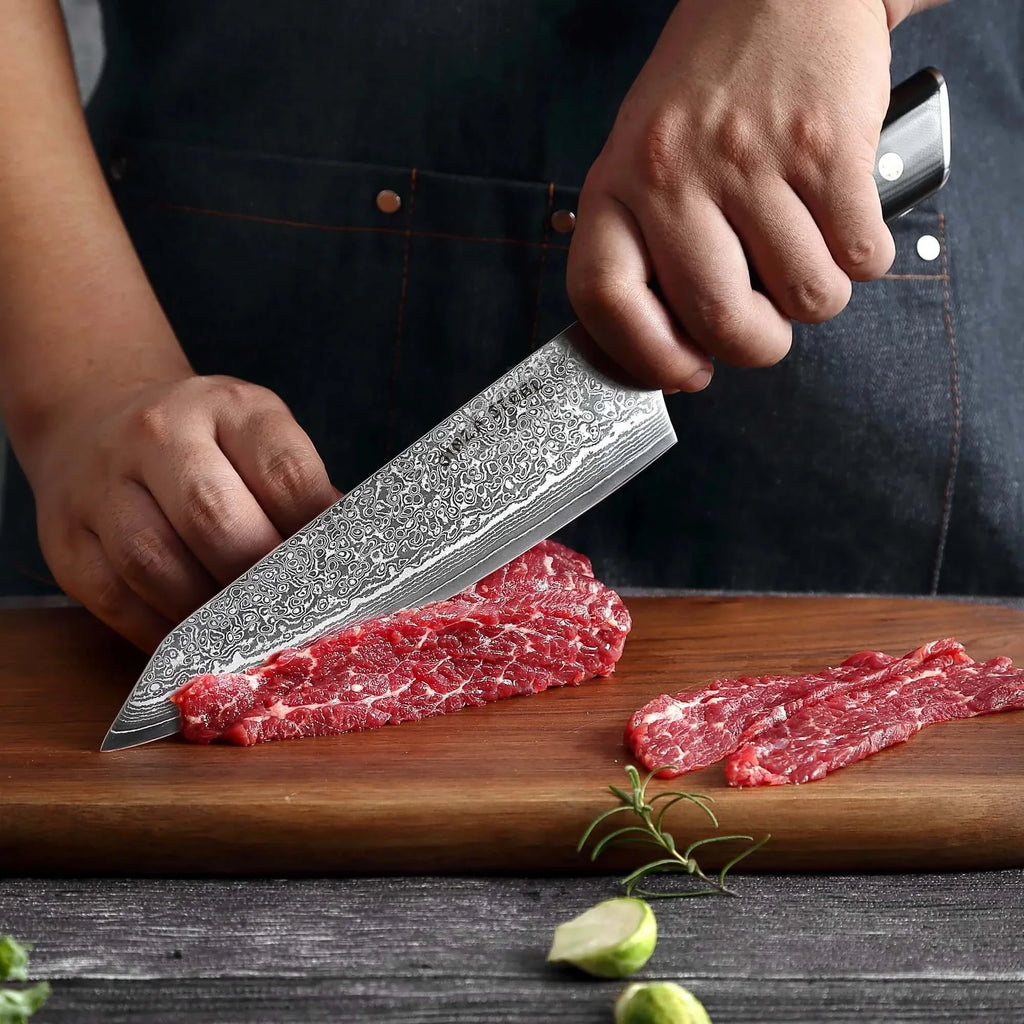 HAGAKURE 21 | Chef Knife Knife 8" - 67 Layer AUS 10 Damascus Steel