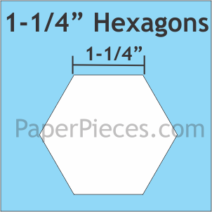 Paquet de 75 morceaux de papier hexagonaux 1-1/4 po