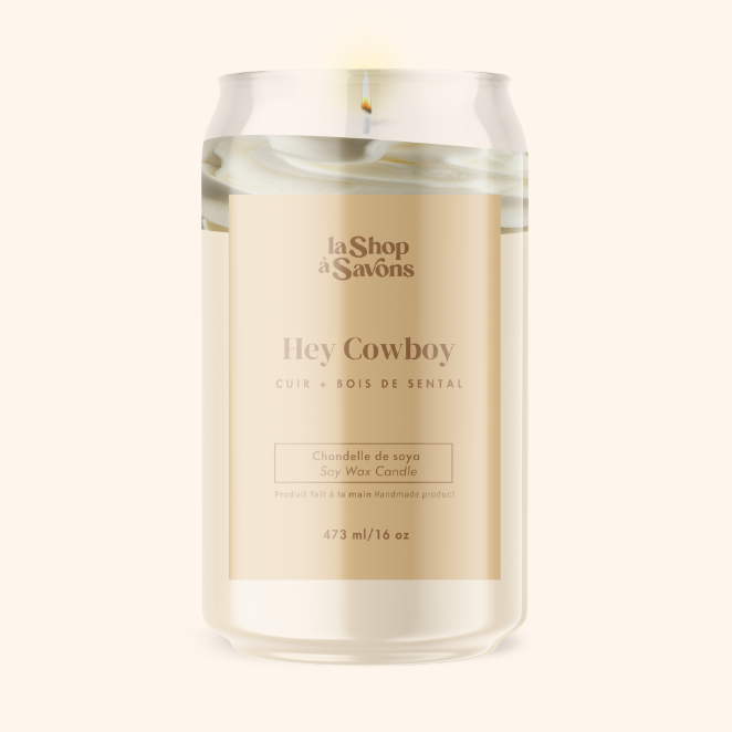 16 oz Soy Candle - Hey Cowboy