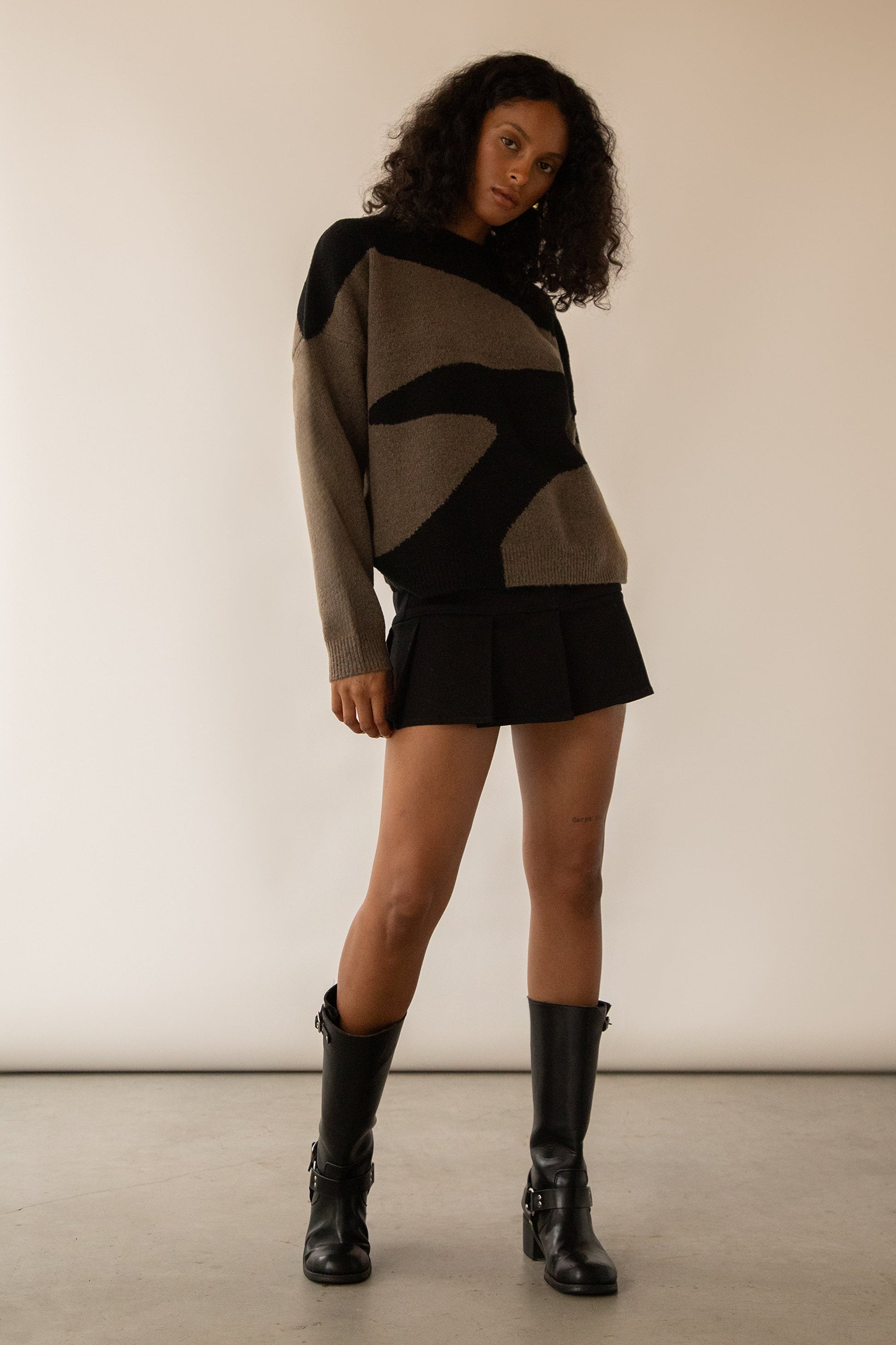 PULL INTARSIA SURDIMENSIONNÉ