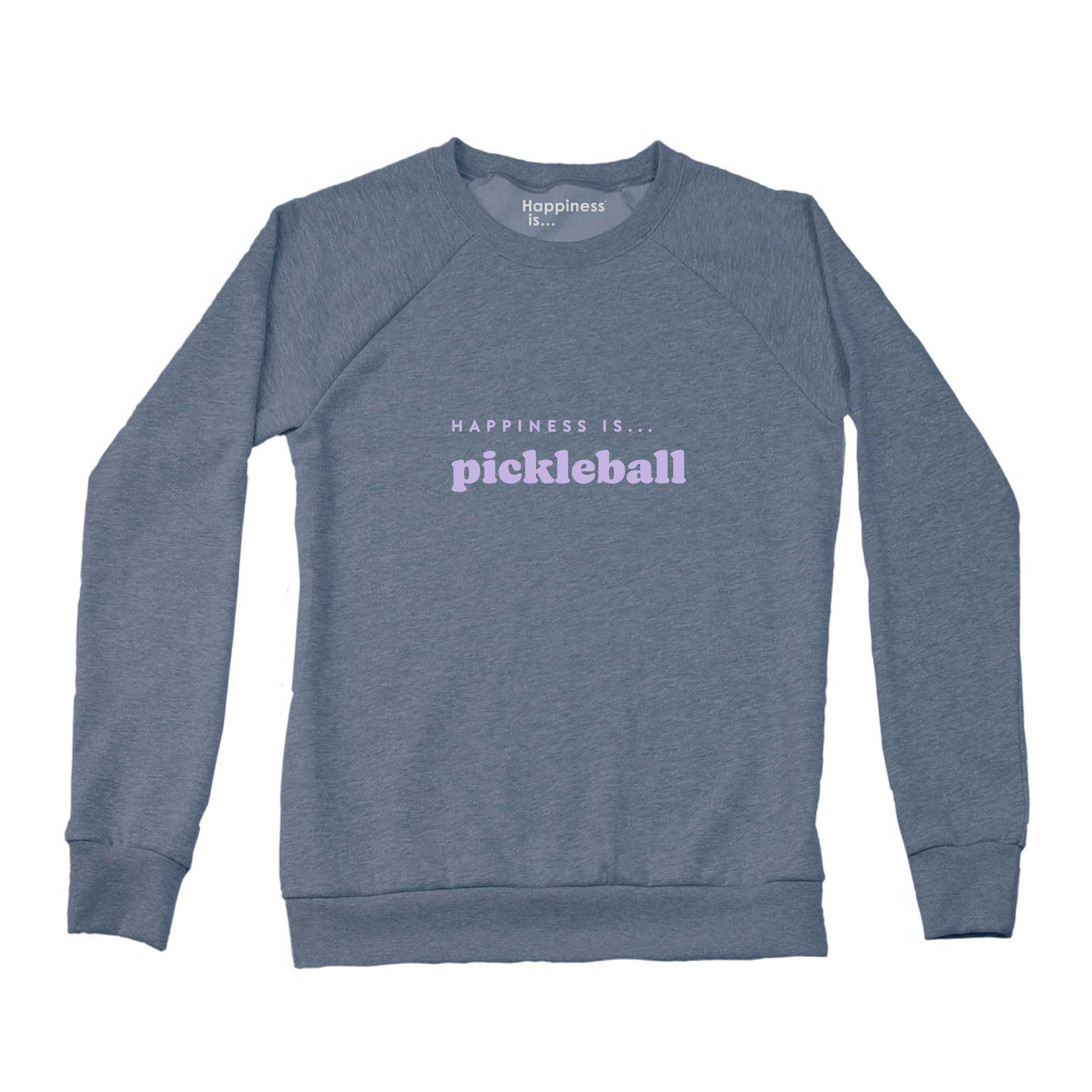 Women's Pickleball Crew Sweatshirt, Heather Navy