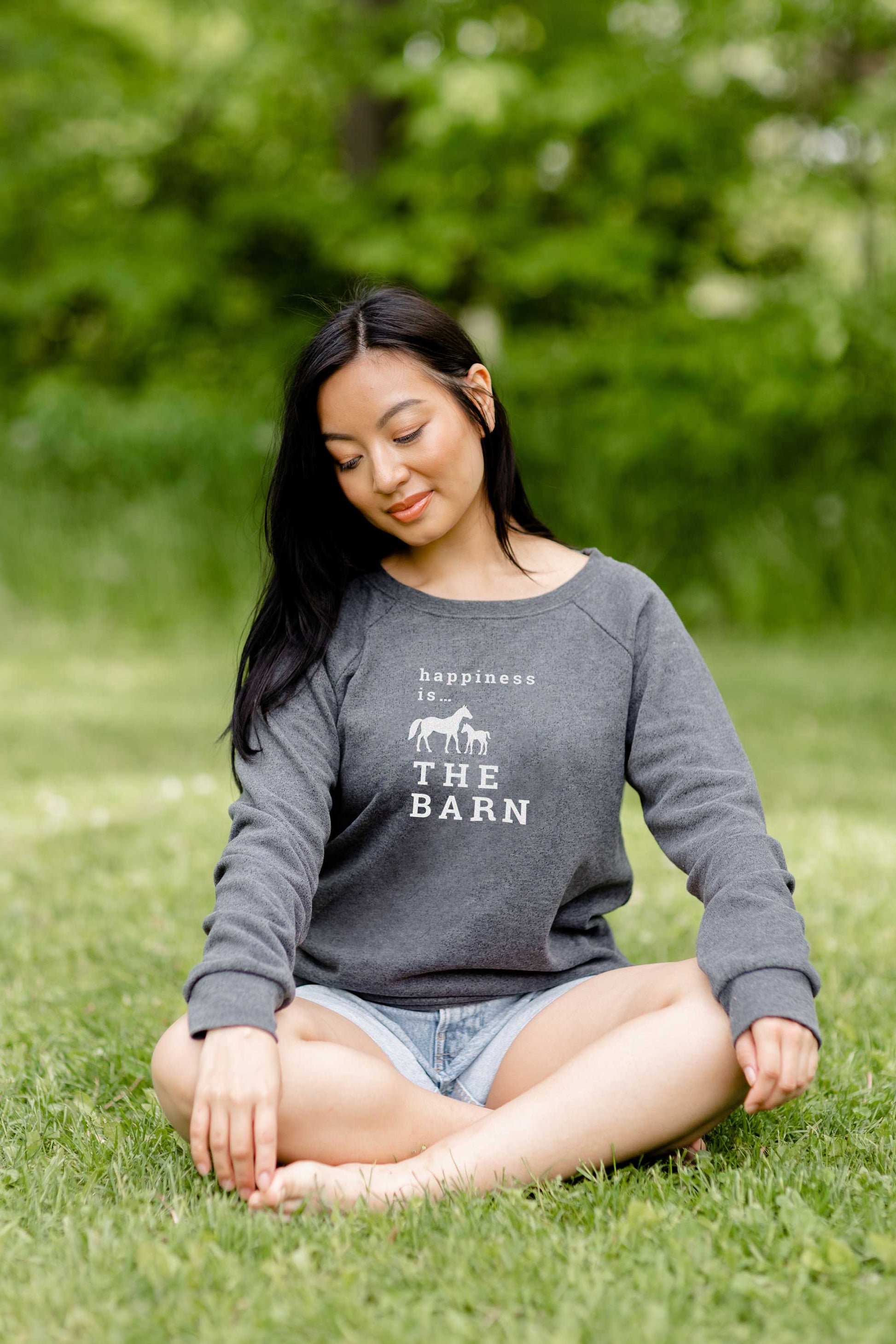Women's Barn Crew Sweatshirt, Charcoal