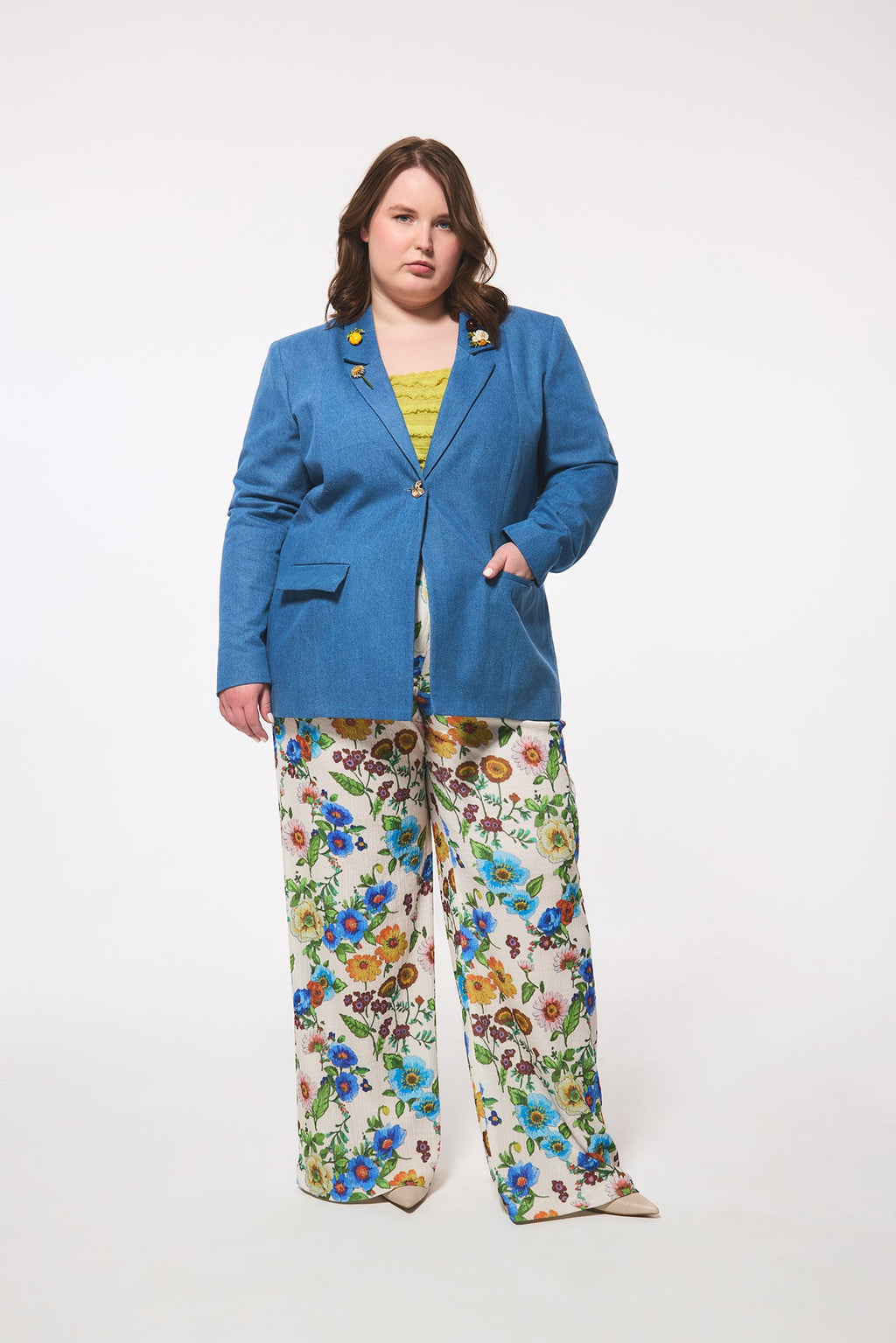 Antique Floral Wide Leg Pants