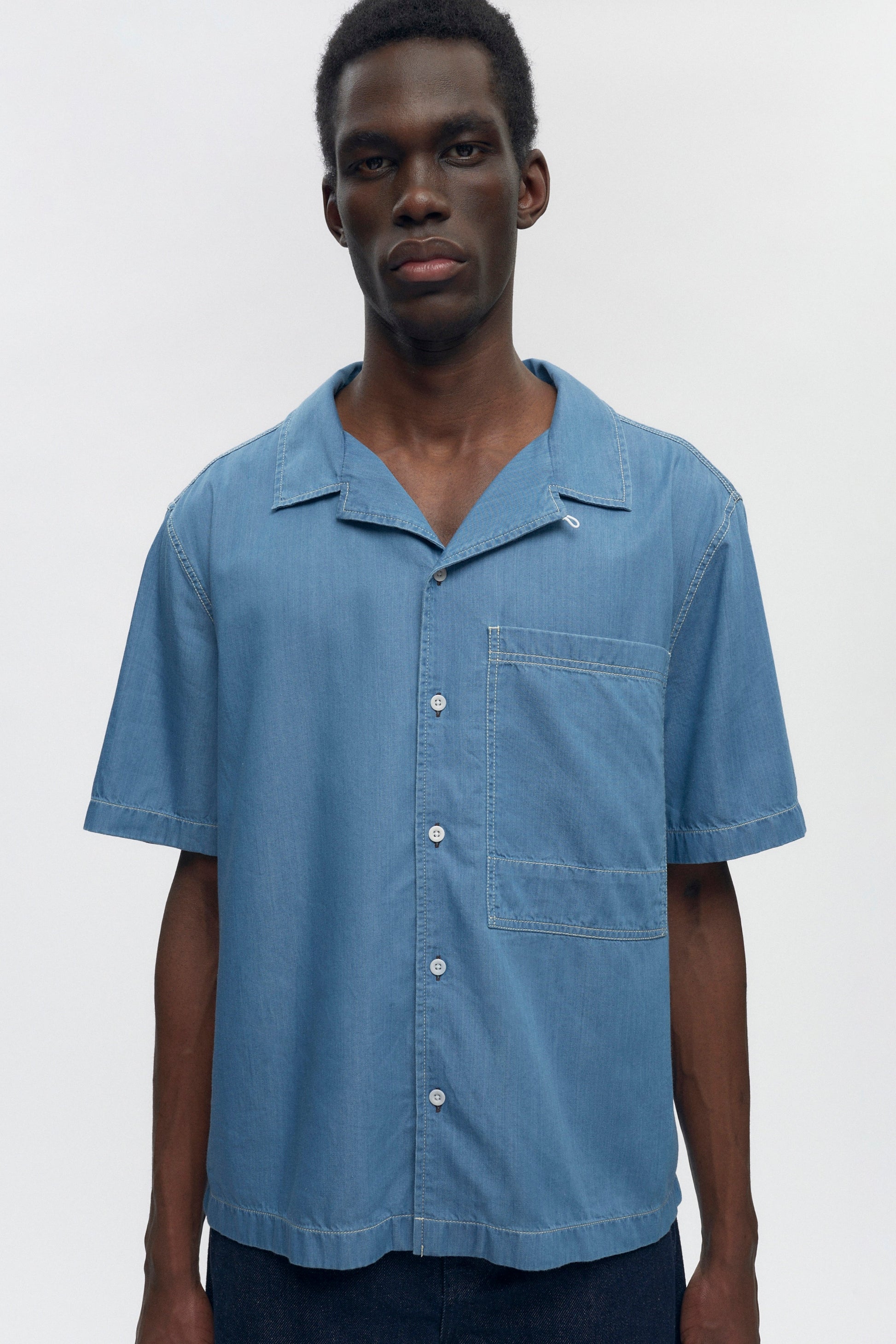 Men’s Chambray Camp Shirt