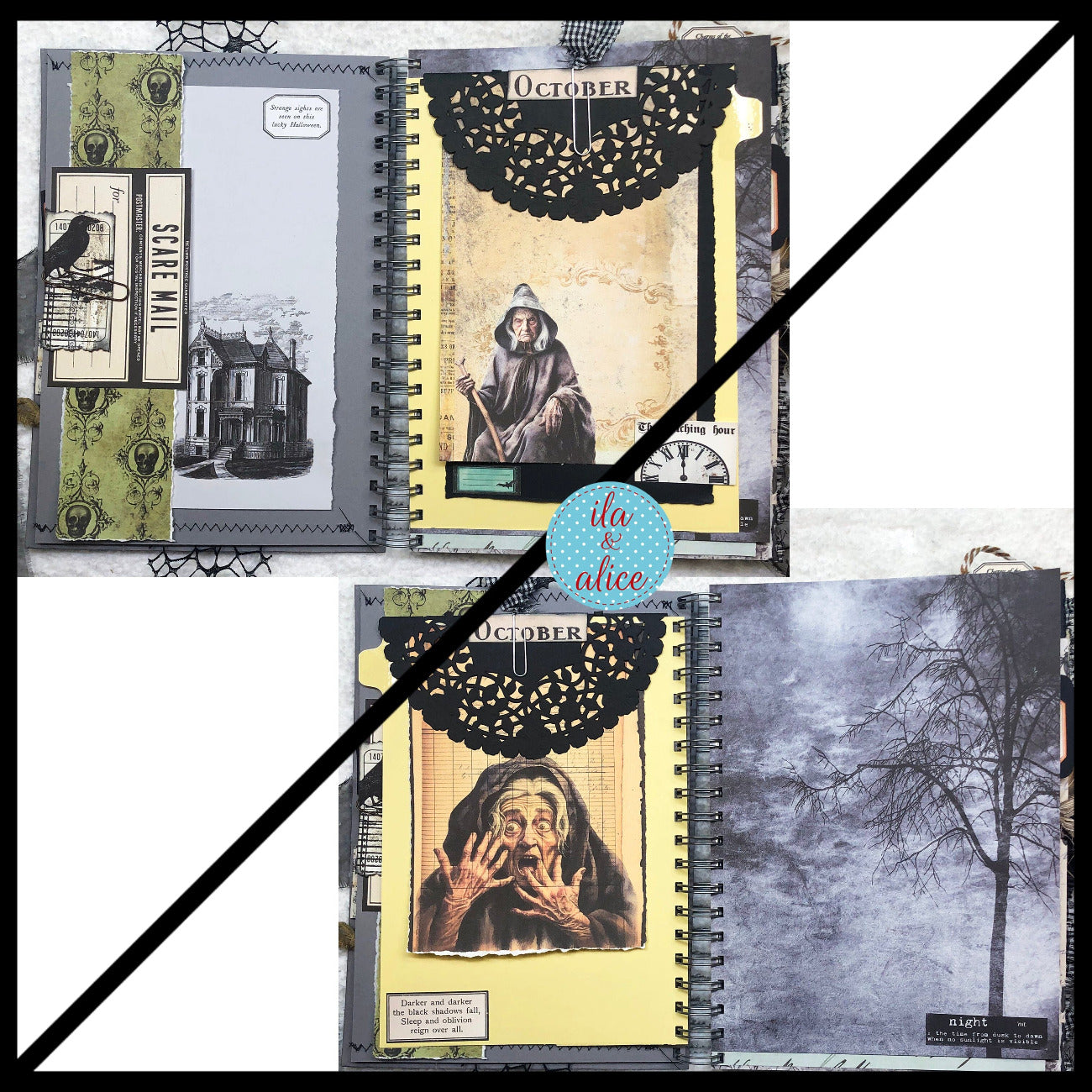 Spooky & Eerie Halloween Junk Journal Filled with Ghosts & Ghouls