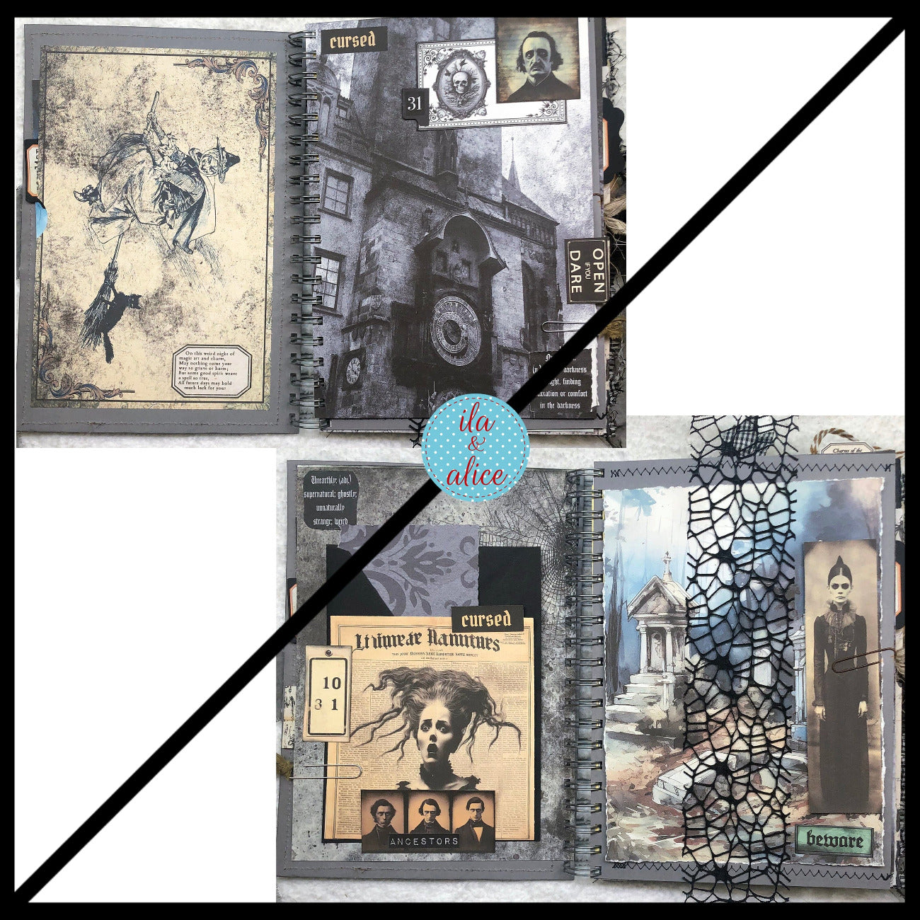 Spooky & Eerie Halloween Junk Journal Filled with Ghosts & Ghouls