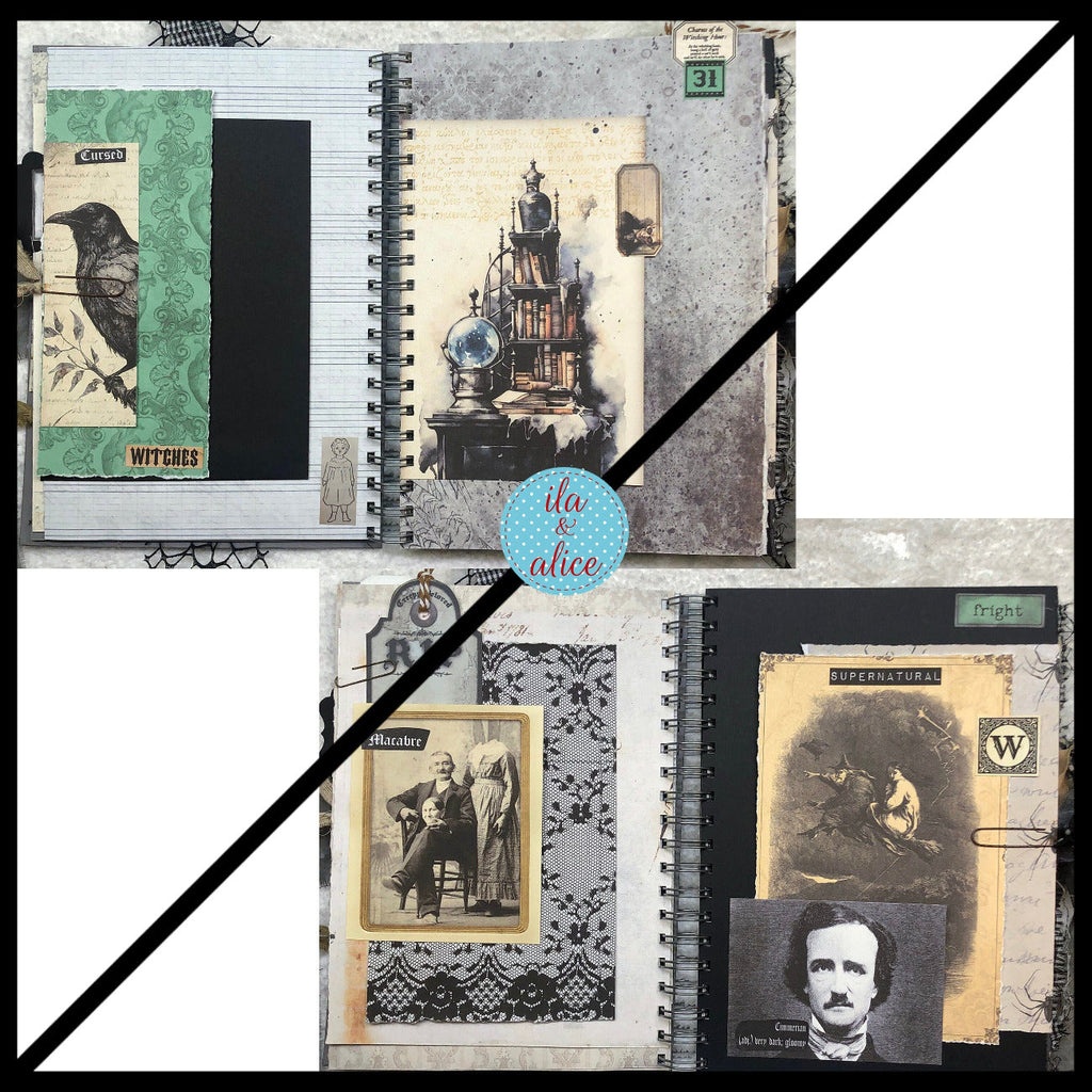 Spooky & Eerie Halloween Junk Journal Filled with Ghosts & Ghouls