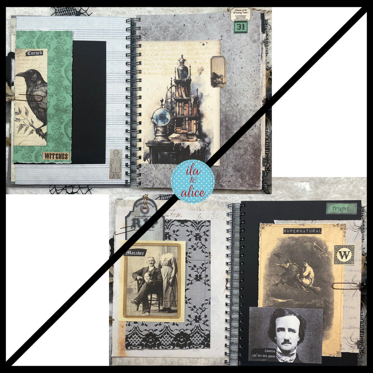 Spooky & Eerie Halloween Junk Journal Filled with Ghosts & Ghouls