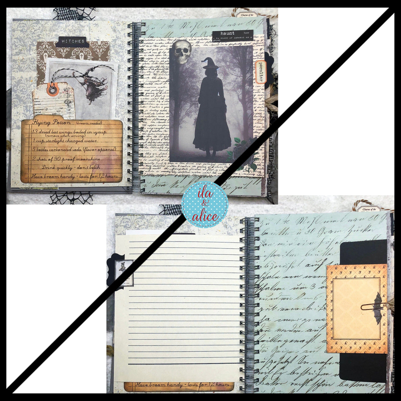 Spooky & Eerie Halloween Junk Journal Filled with Ghosts & Ghouls