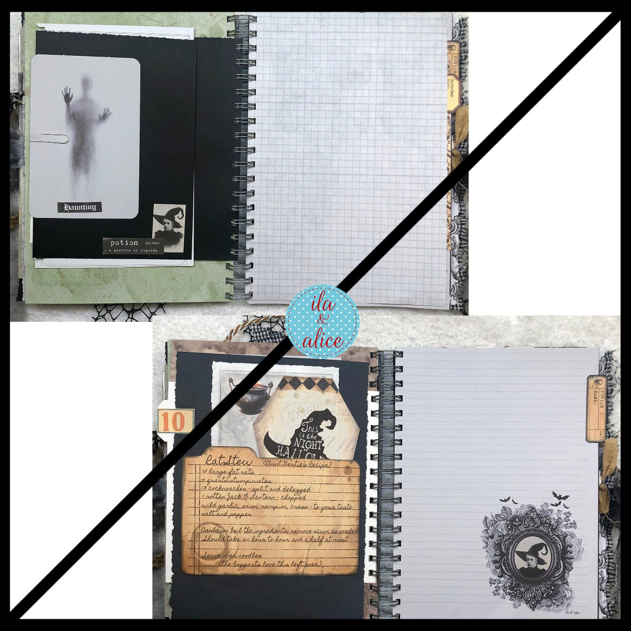 Spooky & Eerie Halloween Junk Journal Filled with Ghosts & Ghouls