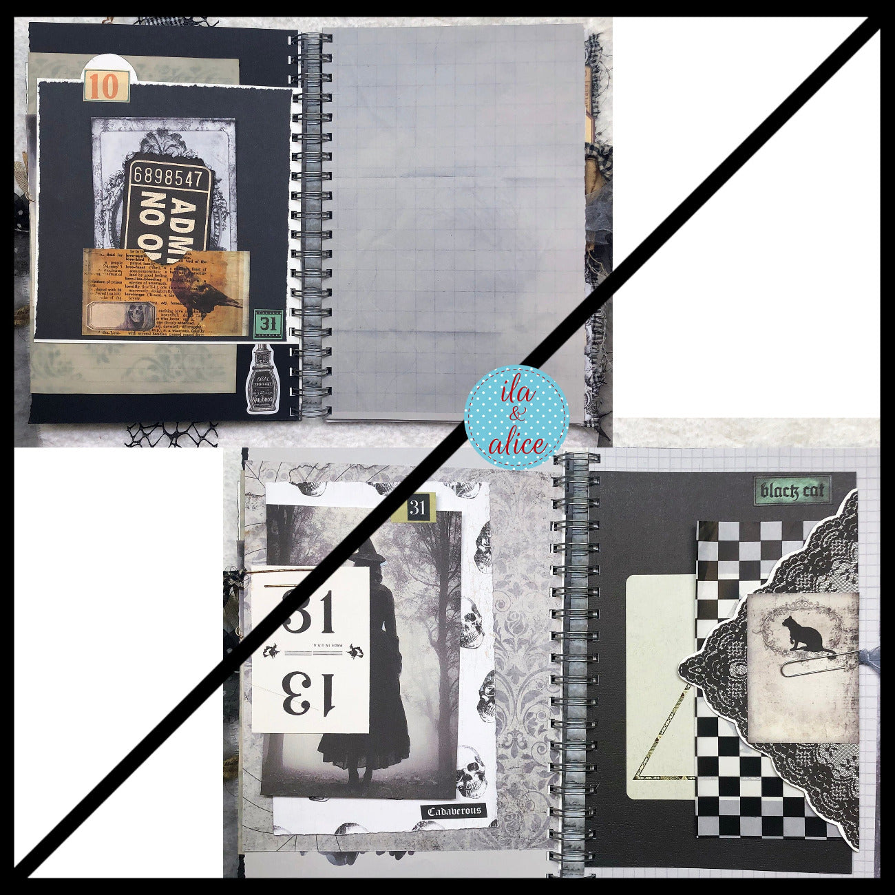 Spooky & Eerie Halloween Junk Journal Filled with Ghosts & Ghouls