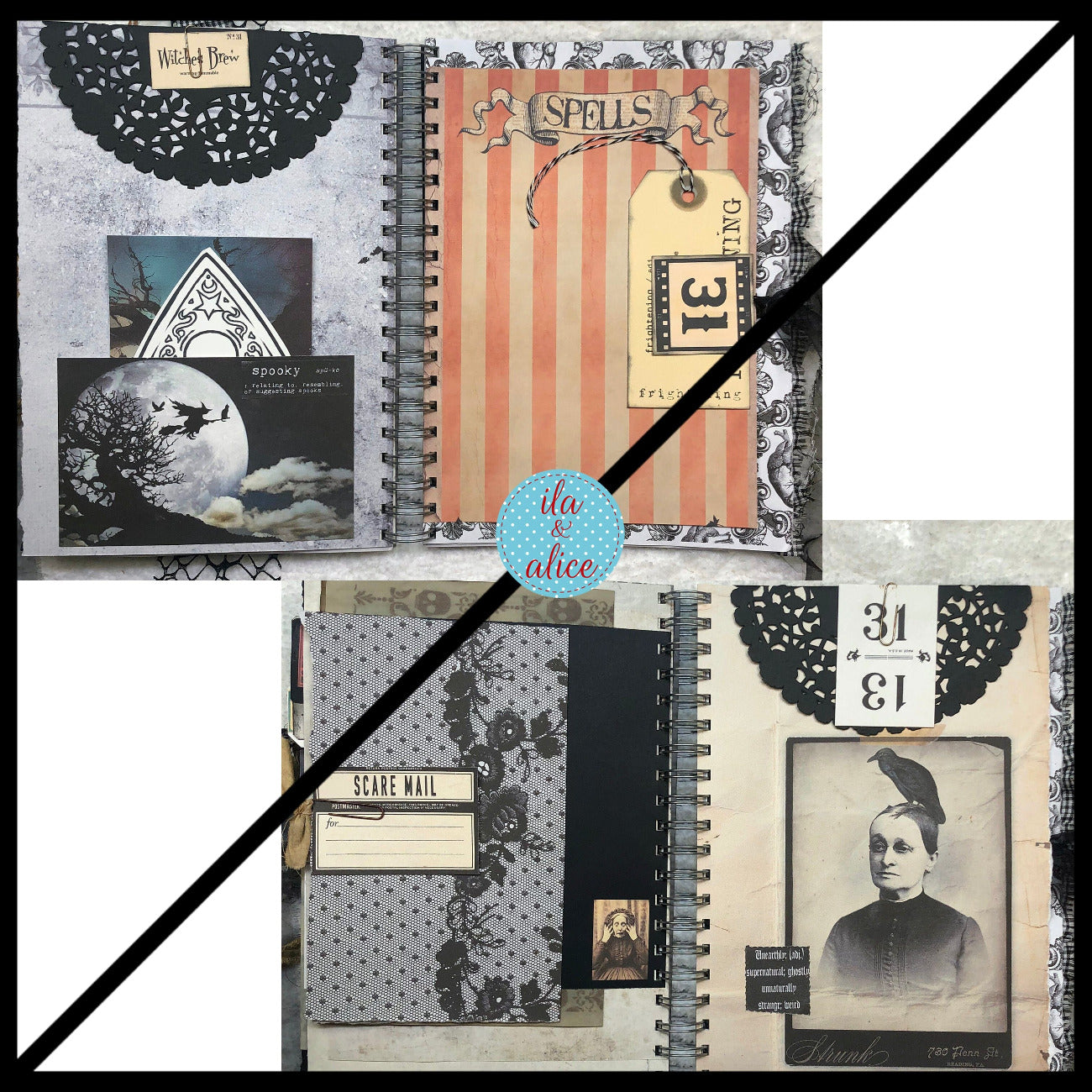 Spooky & Eerie Halloween Junk Journal Filled with Ghosts & Ghouls