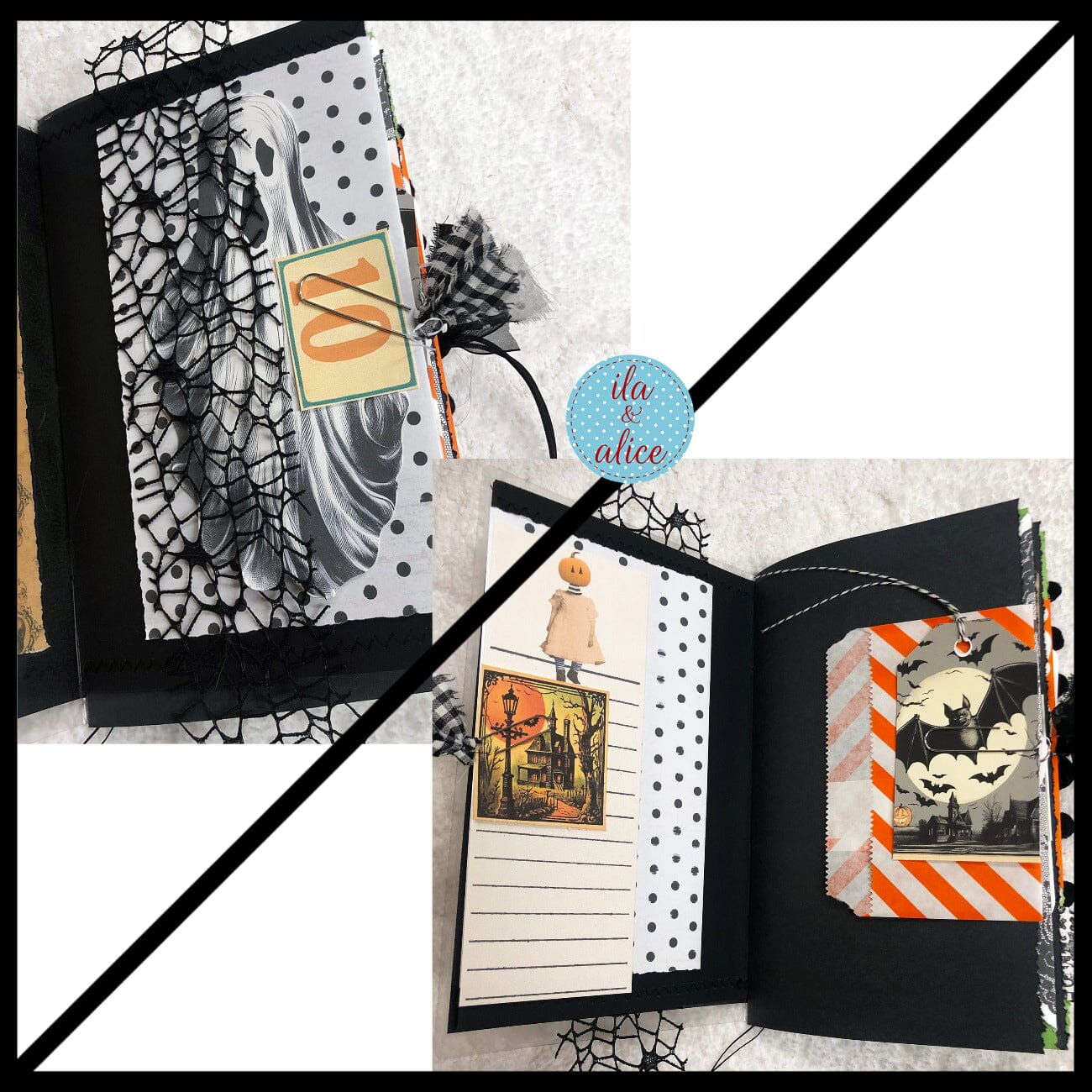 Black Cats Go to Trick or Treat on Halloween Junk Journal #3