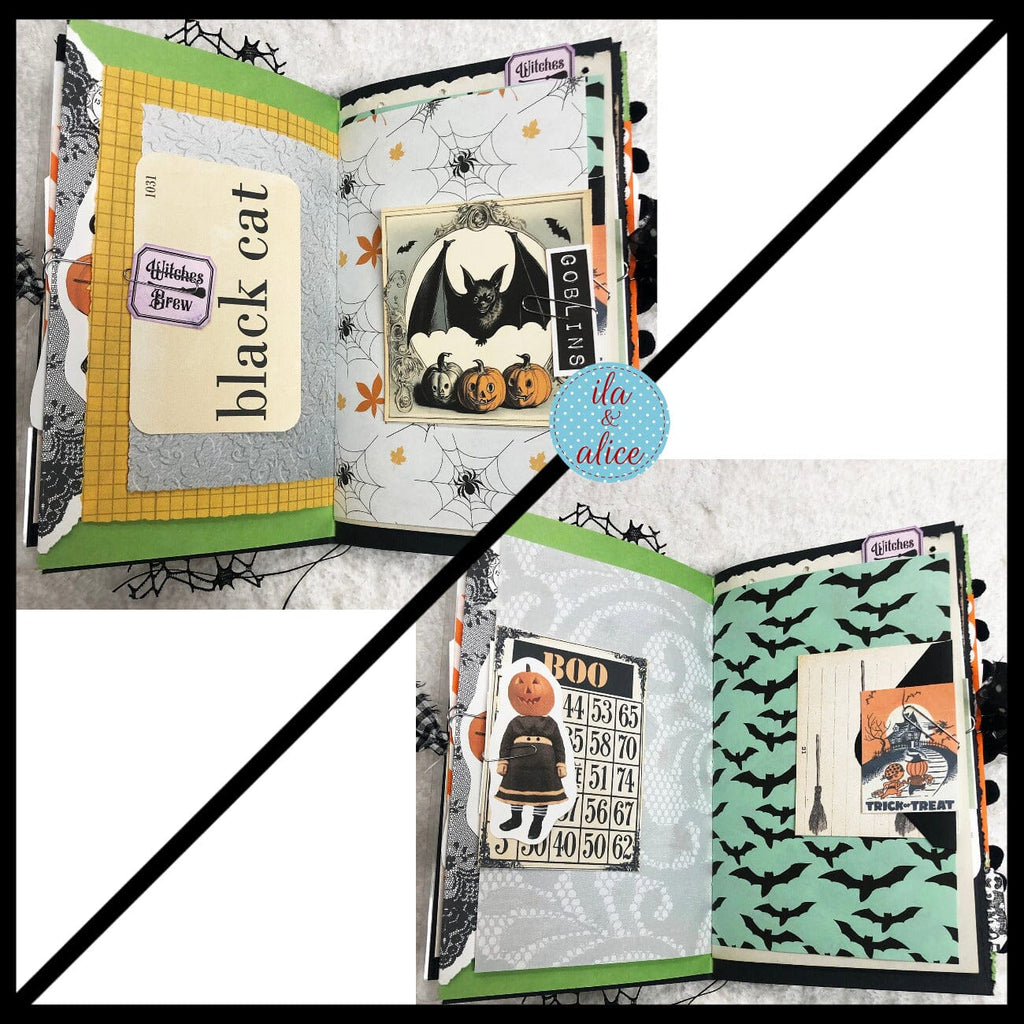 Black Cats Go to Trick or Treat on Halloween Junk Journal #3